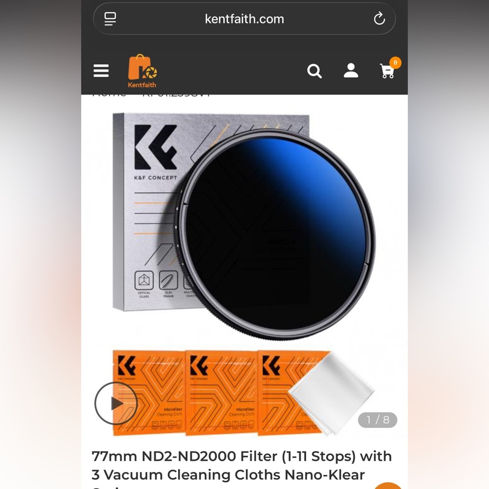 77mm ND2-ND2000 Filter (1-11 Stops)